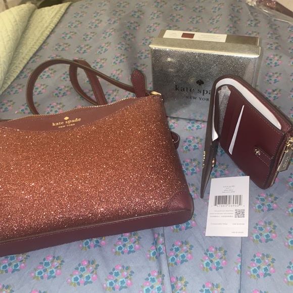 Kate Spade Glittery crossbody and wallet combo *NWT - Picture 6 of 9